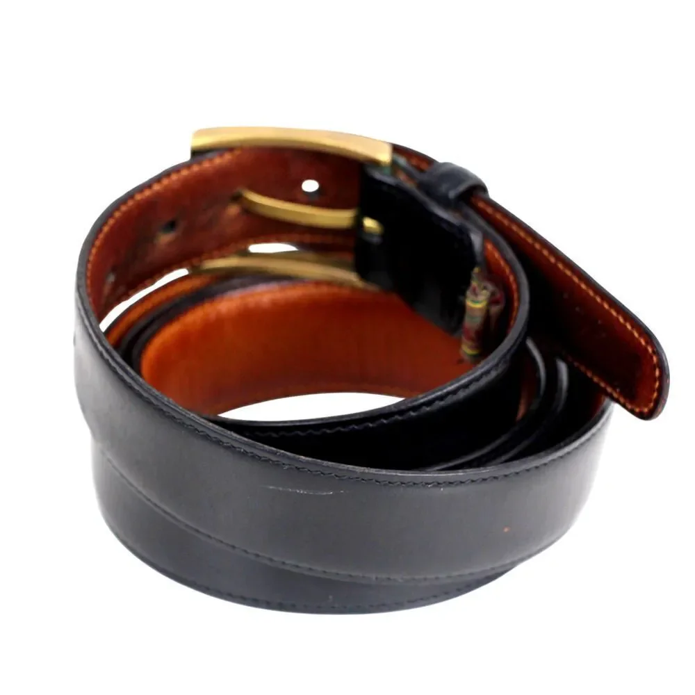 Trafalgar BLACK GENUINE LEATHER 1 1/8